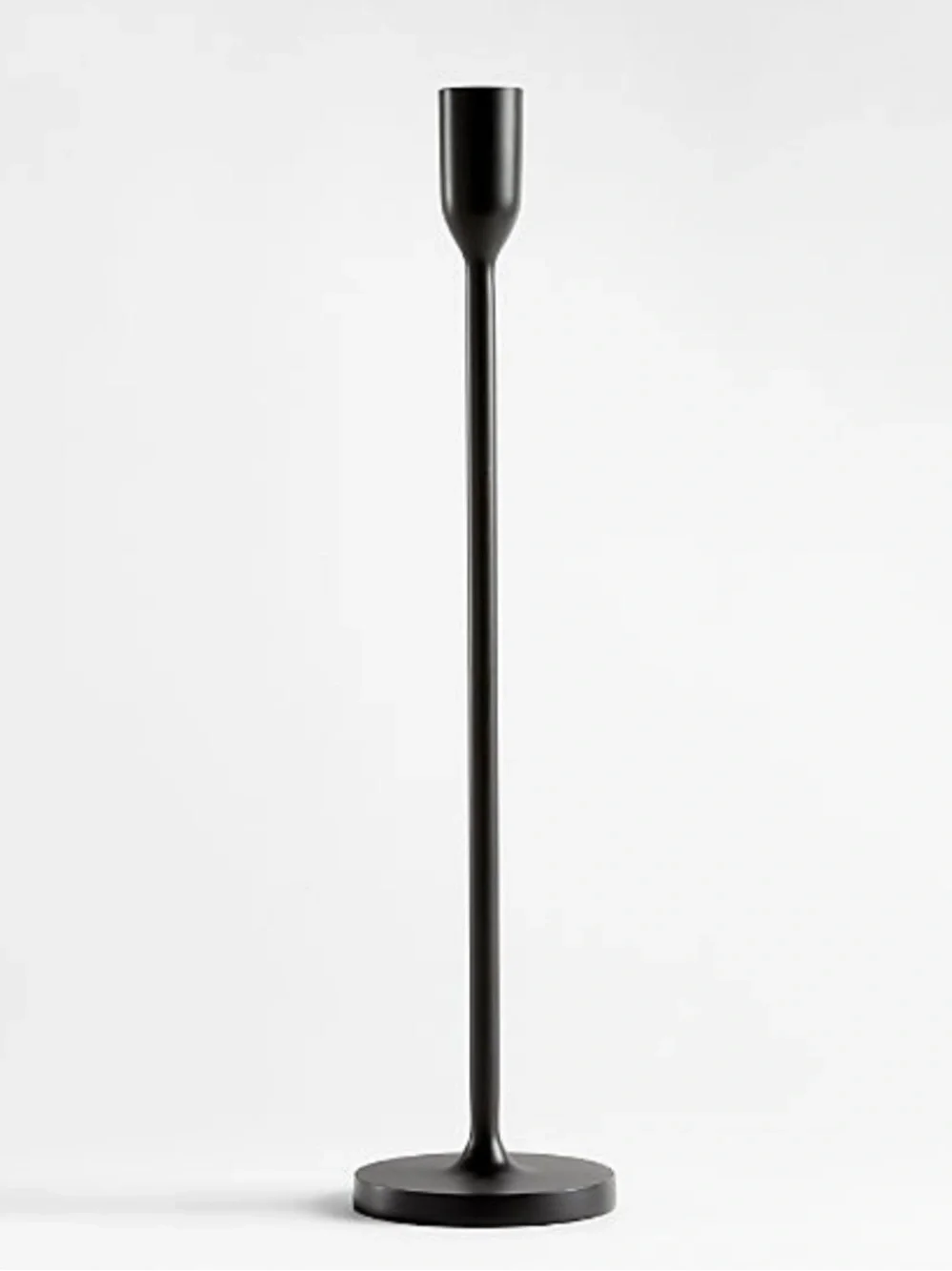 New! Crate&Barrel x Leanne Ford Matte Black Taper Candle Stand LARGE 18”
